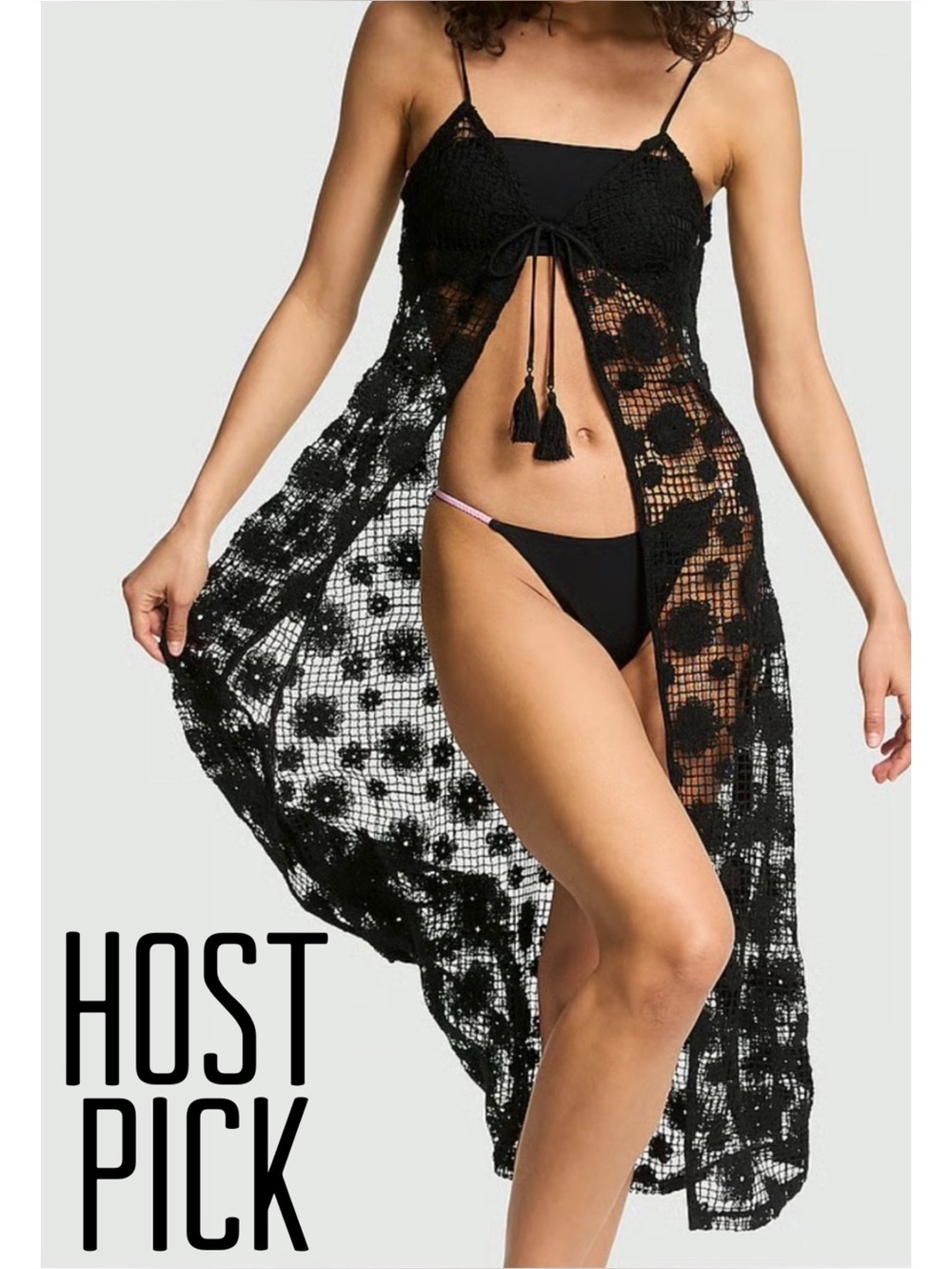 PINK Victoria’s Secret Swim Crochet Maxi Dress